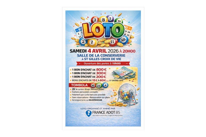 Un loto par l'association France ADOT 85