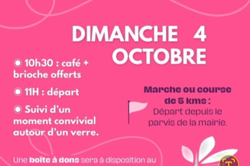 Marche et course rose dimanche à Froidfond